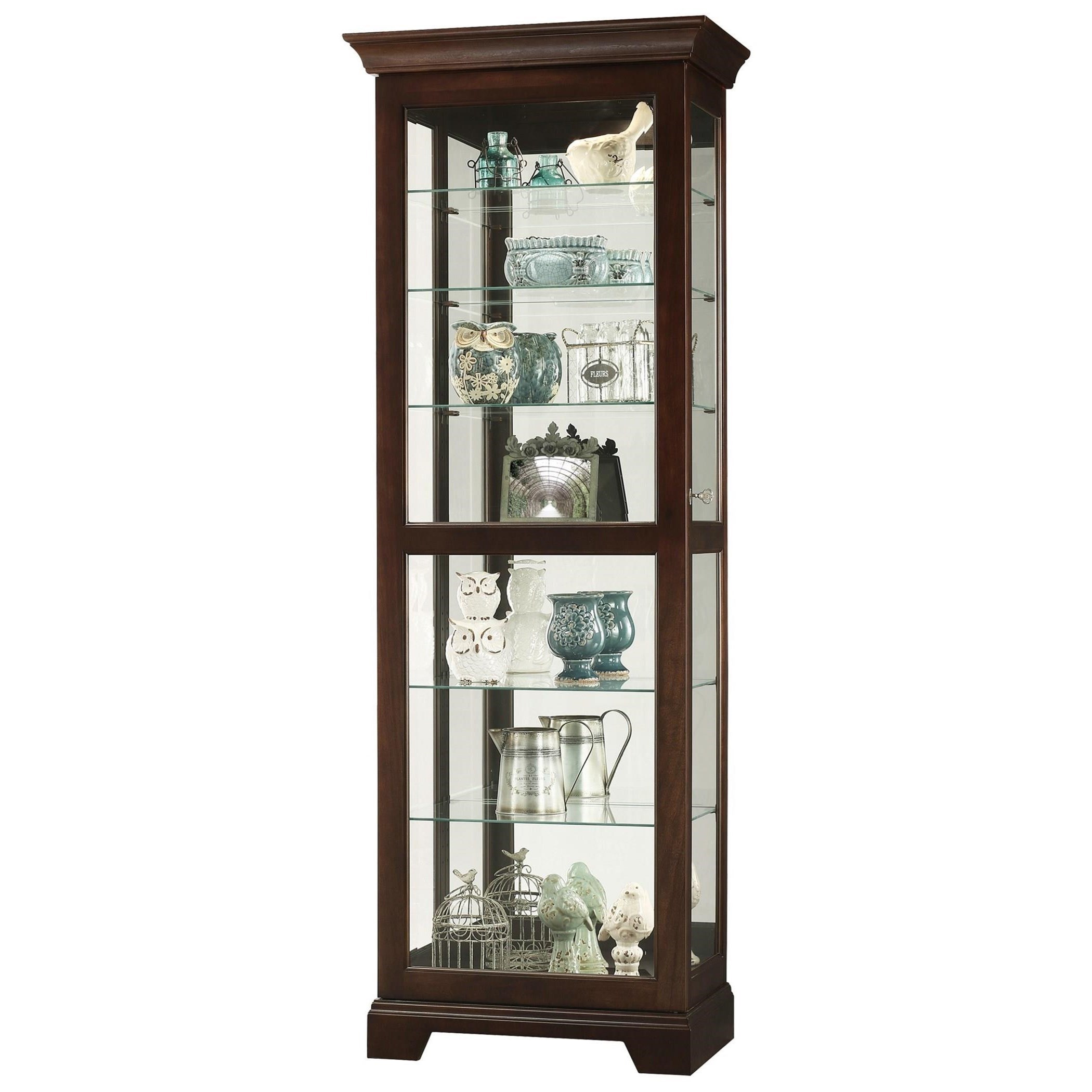 Dark cherry sales curio cabinets